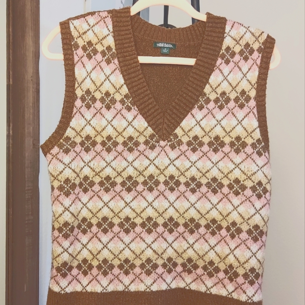 Wild Fable Argyle Sweater Vest